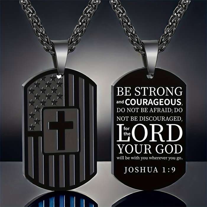 1 Piece Black Jesus Theme Pendant