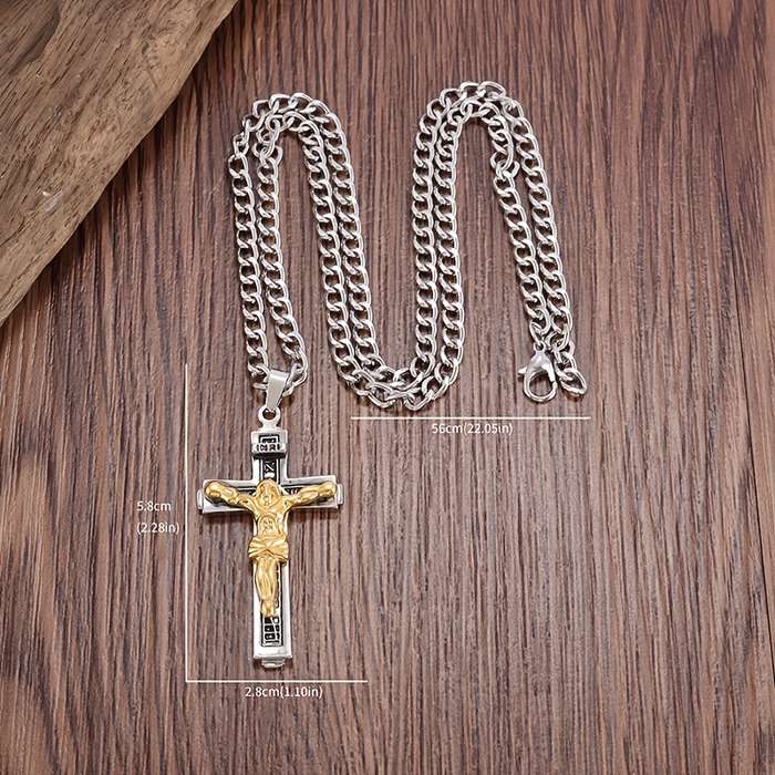 1 Piece Silvery Jesus Theme Pendant