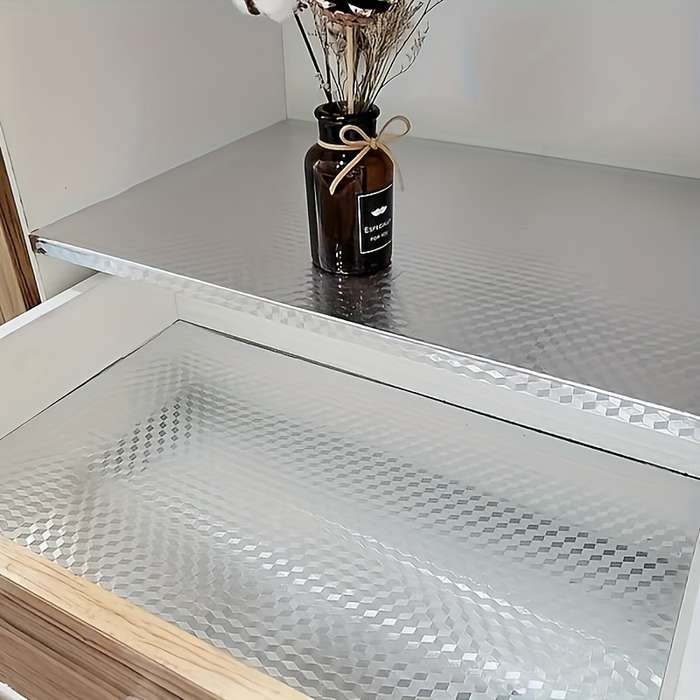 1PC Wall StickersSilvery diamond drawer liner3.0 Meters x 30.0 cm