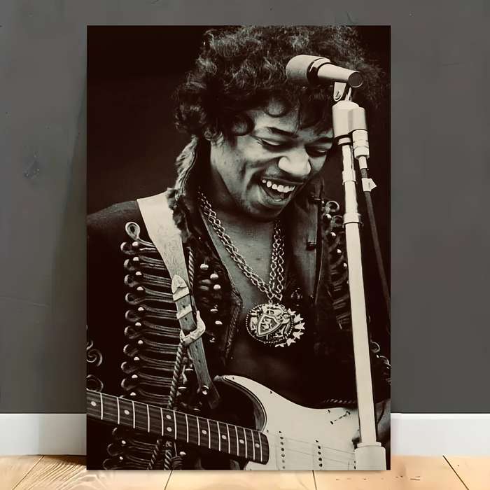 1pc  Frameless Jimi Hendrix Vintage Musician Photograph Canvas Poster Multiple Sizes Available