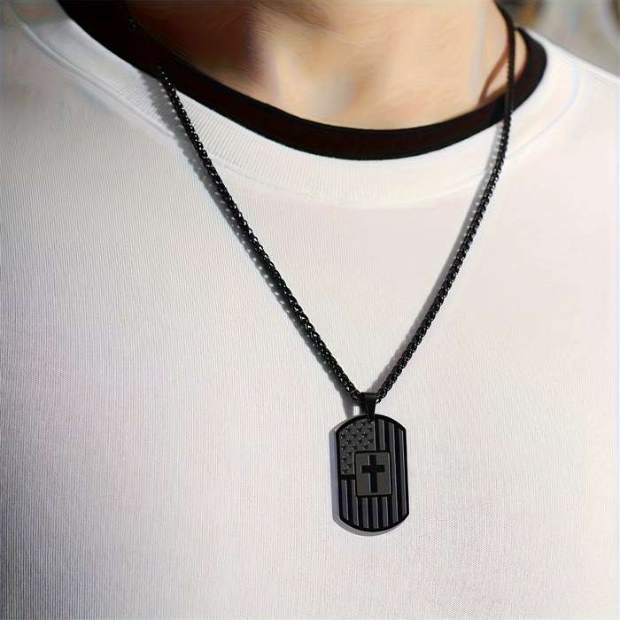 1 Piece Black Jesus Theme Pendant