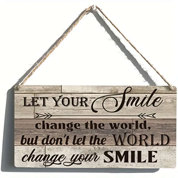 1pc Cozy Charm Vintage-Inspired Wooden Plaque Inspirational Wall Decor for Bedroom Living Room Versa