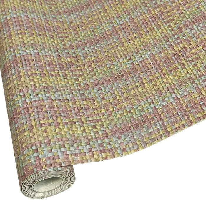 1 Piece Of Woven Textured Printed Faux Leather Pink
