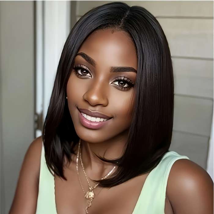 1Pc Black 30.48cm Fashion Design Wig