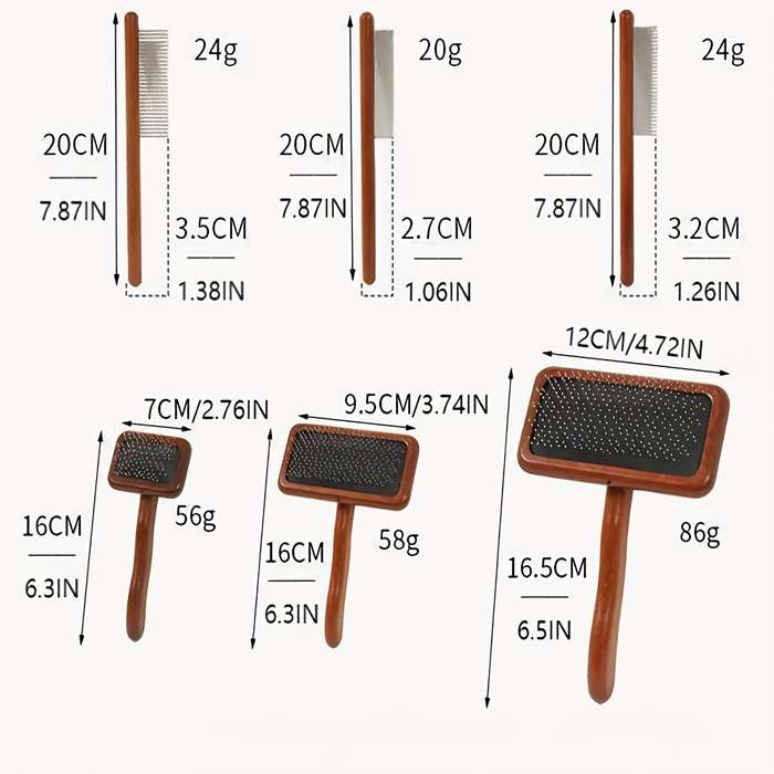 1pc Comb Long and Short Teeth 20cm Pet Comb