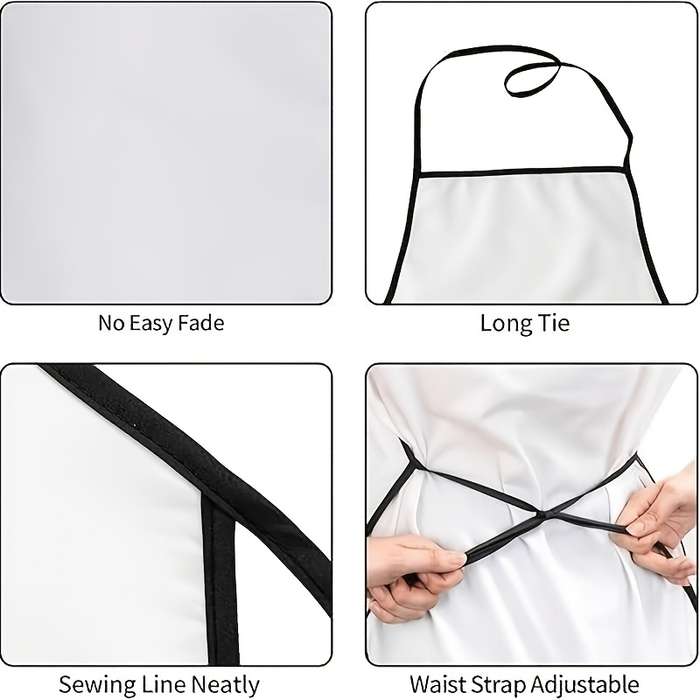 1pc Playful Cow Print Kitchen Apron Adjustable Neck Waist Durable Polyester Ideal for Cook