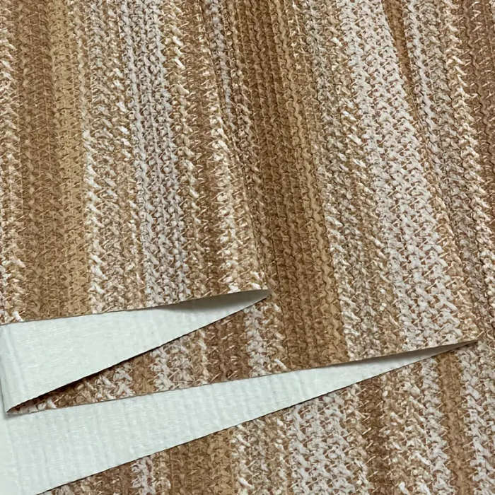 1 Piece Of Multicolor Rainbow Striped Woven Faux Leather Khaki