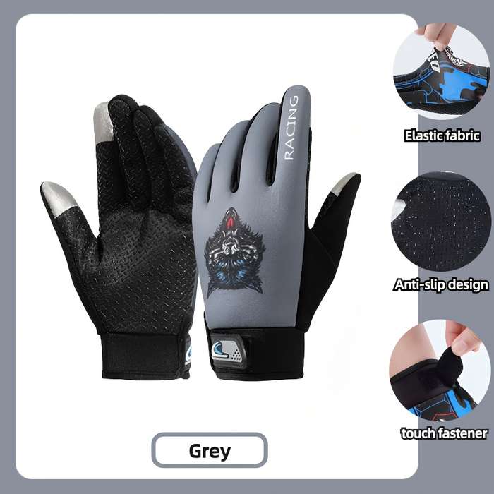1 Pair Black Outdoor Sports Gloves
