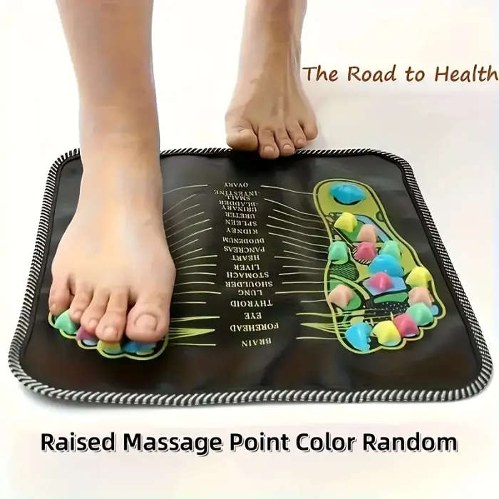 1pc Foot Massage Mat with Pebble Design Plastic Massage Pad for Feet Fitness and Relaxation Enhances