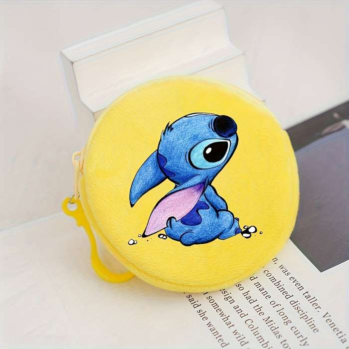 1pc Disney Stitch Small Change Bag Convenient for Daily Outings Dopamine Cute Girl's Heart Coin P
