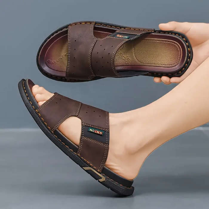 Soft Sole Comfortable Versatile Sandals Light Brown-1 Code 41