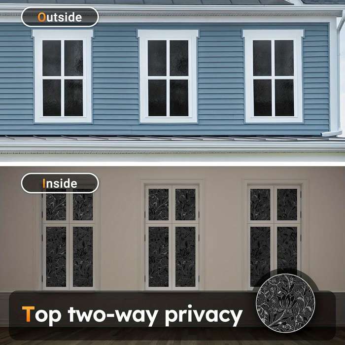 1pc Black Tulips Size 29.5 x 78.7 in   75 x 200 cm Door Window Sticker