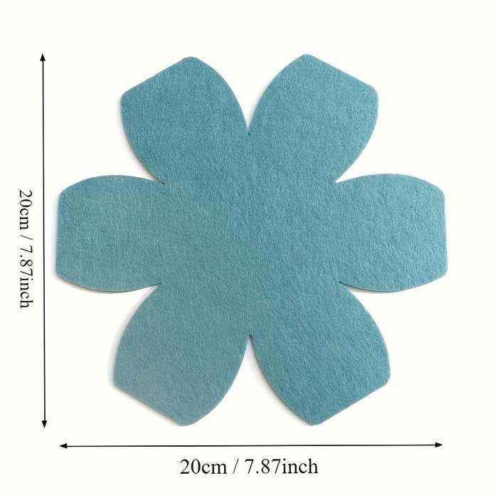 6pcs multi-color hexagonal placemat outdoor cooking insulation mat