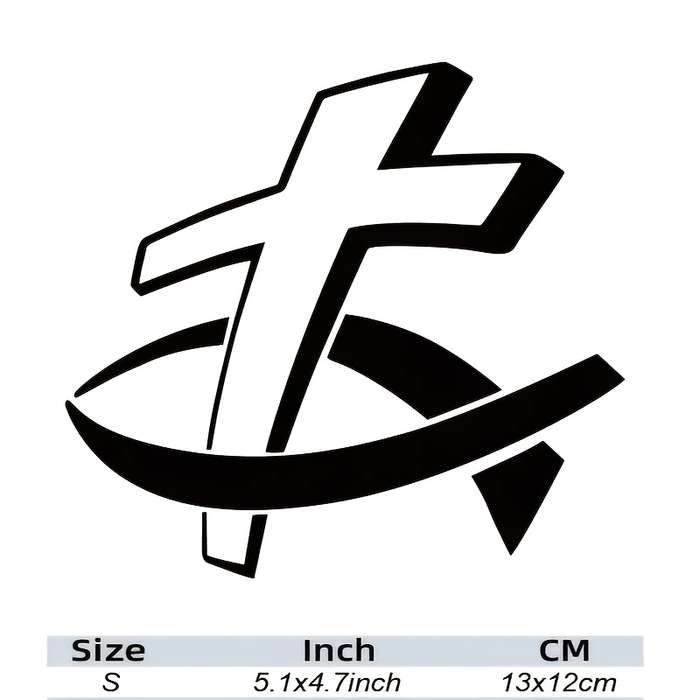 1pc Reflective Silvery Jesus Christian Themed Stickers