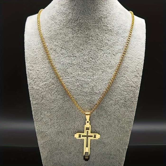 1 Piece Black Jesus Theme Pendant