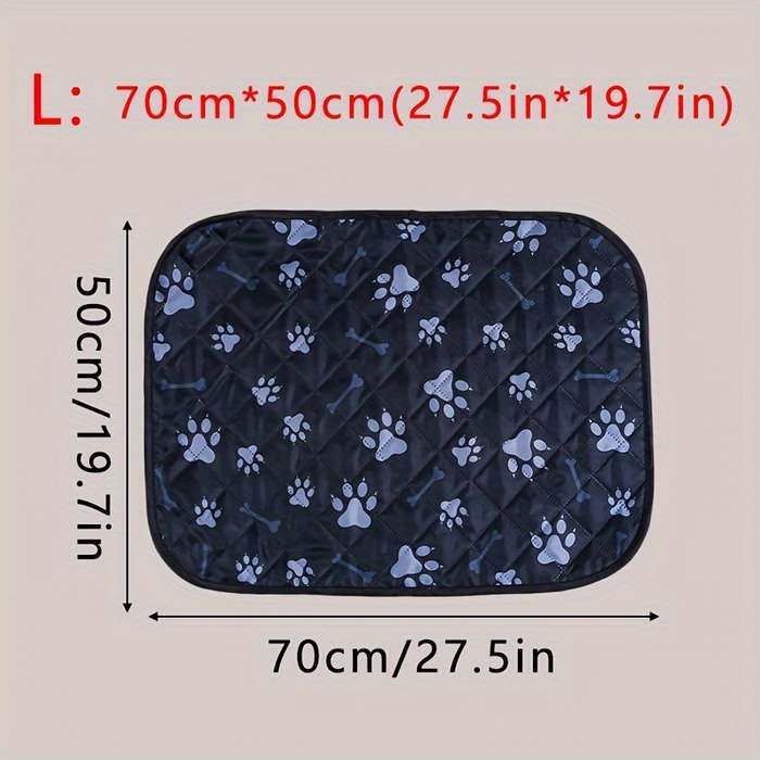 1piece Deep Black Dog Paw Dog Bone Mat Cooling Pad