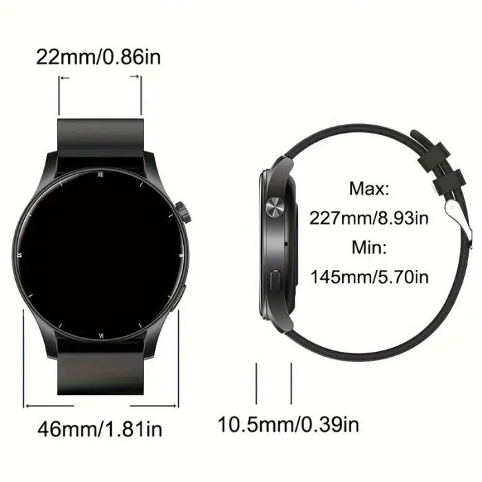 1pc V25Z Smart Watch with Call Function Pedometer Calorie Counter Compatible with Android iPhone