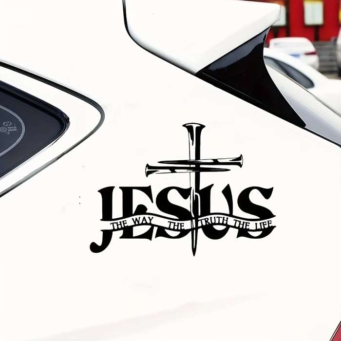 1pc   13.97cmx11.0cm Jesus Christian Themed Stickers