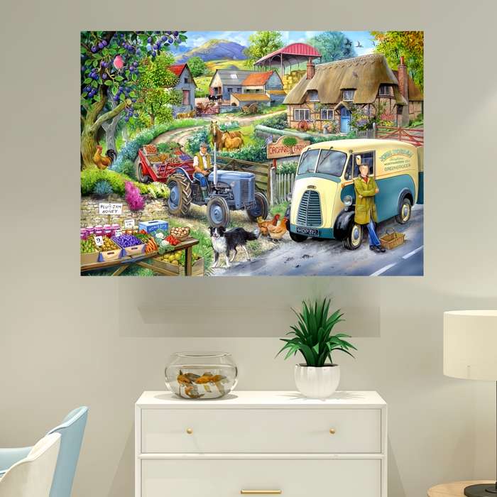 1000pcs Rustic Countryside Puzzle Premium Quality Paper Material Durable Seamles