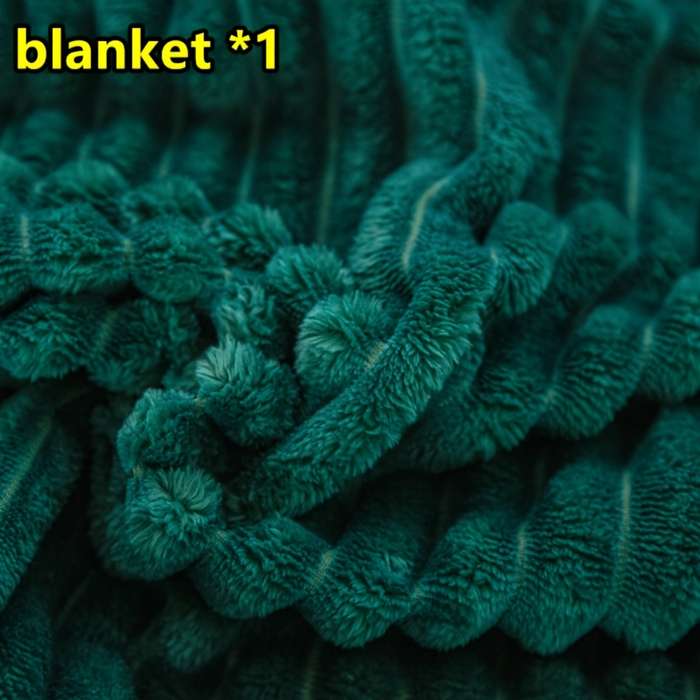 1ps Blanket Color Green size 180X200cm 71x79in
