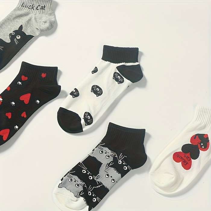 5 Pairs Mixed Color One Size High Elastic Socks