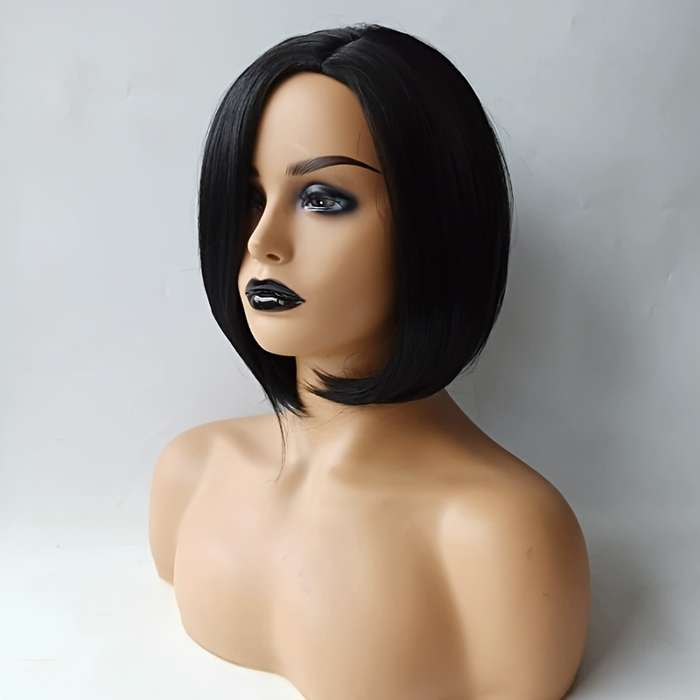 1Pc Black 35.56cm Fashion Design Wig