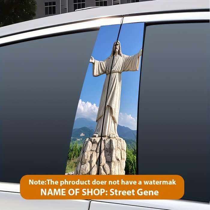 Luxury 2PCS Set   Left And Righ Jesus Christian Themed Stickers