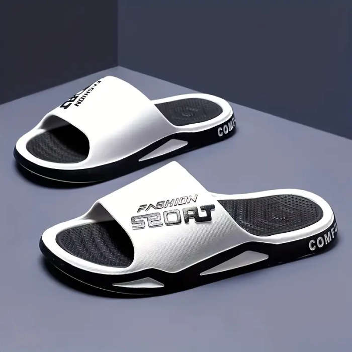 Popular Plus-Size Fashionable Flat Slippers Black 11