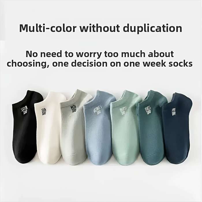 7 Pairs Of Mixed Colors One Size High Elastic Socks