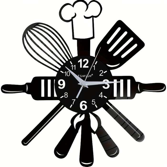 1pc silent vinyl wall clock suitable for multiple scenes in the kitchen living room bedroom
