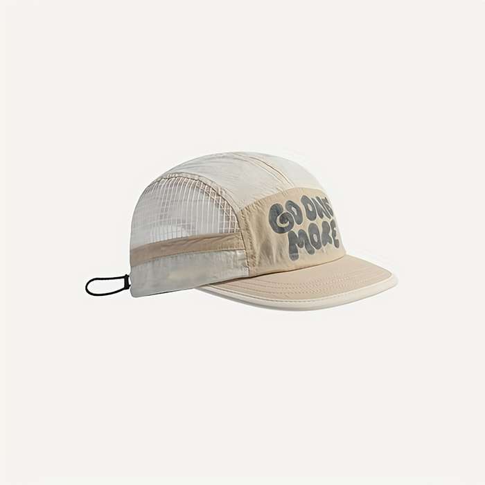 1pc Breathable Mesh Baseball Cap Quick-Dry Sun-Protective with Adjustable Strap GOD ONE MA