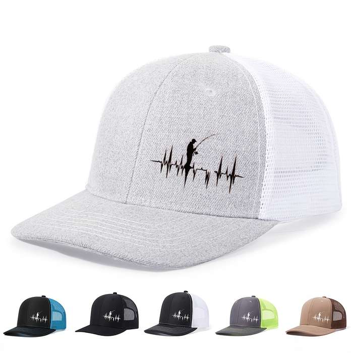 1pc A Stylish Baseball Cap Featuring a 3D Print of Outdoor Fishing Suitable for Both Men And Women