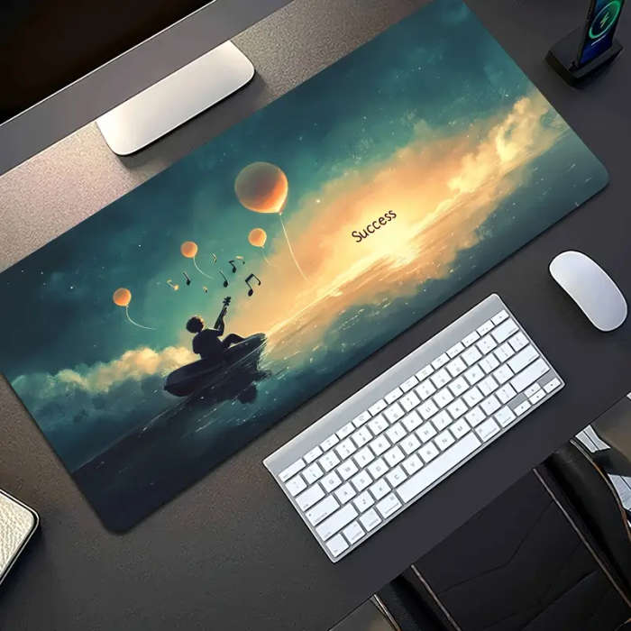 1pc 40x90cm Success Melody Rubber Non-Slip Mouse Pad Office Desk Accessory