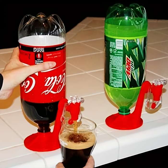 1 Plastic Homemade Beverage Dispenser with Inverted Faucet Stand No Electricity Needed Perfe