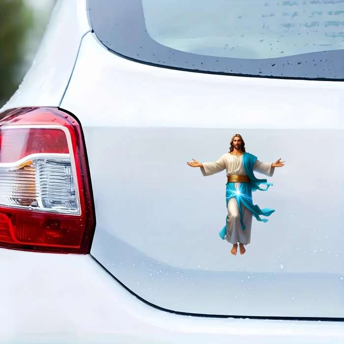 1pc   13.97cmx11.43cm Jesus Christian Themed Stickers