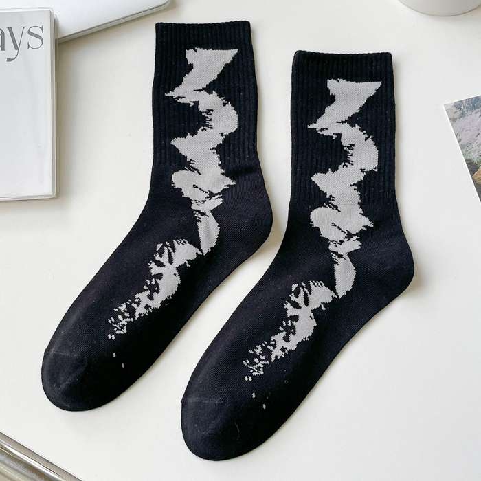 1 Pair Black  Socks