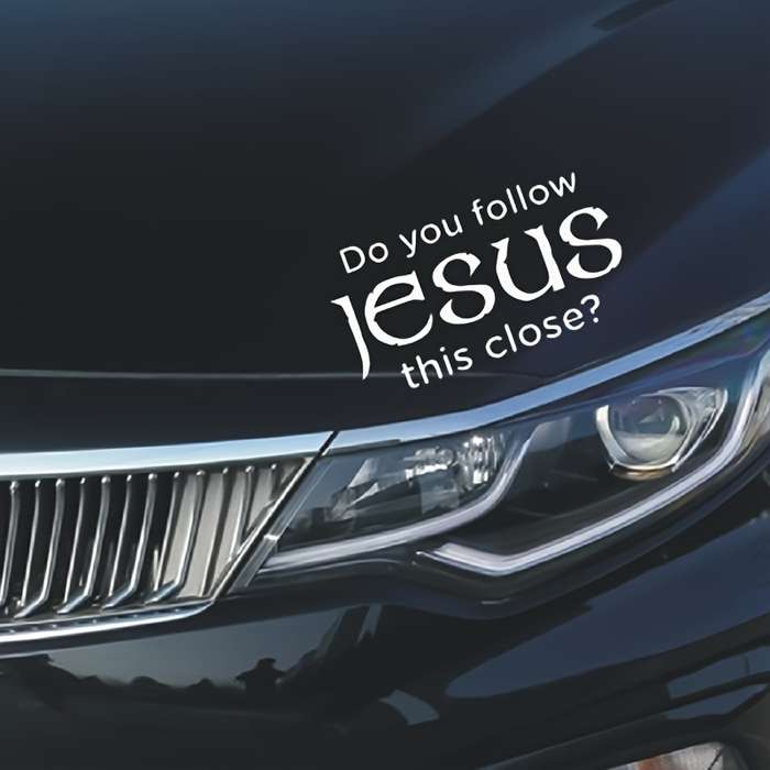 1pc White Jesus Christian Themed Stickers