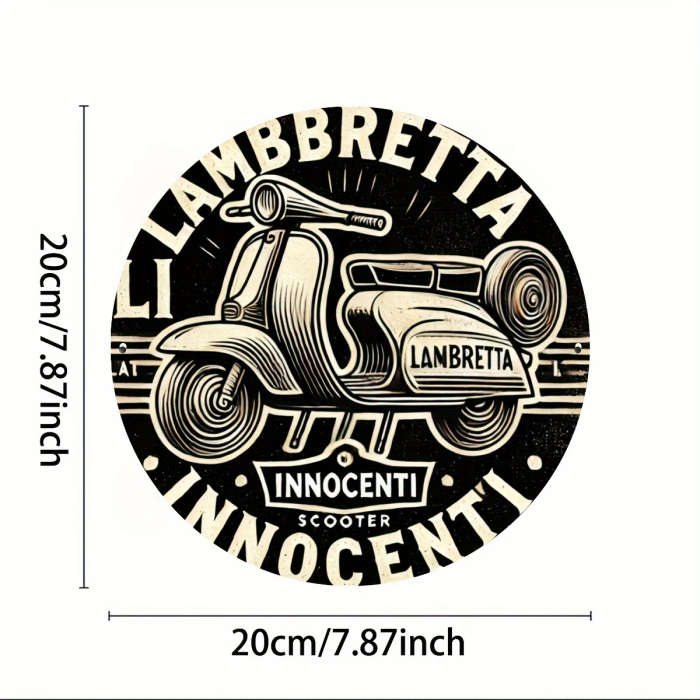 1pc Lambretta Vintage Motorcycle Aluminum Sign Perfect for Home Office Gaming Room Bar Decor  Ideal