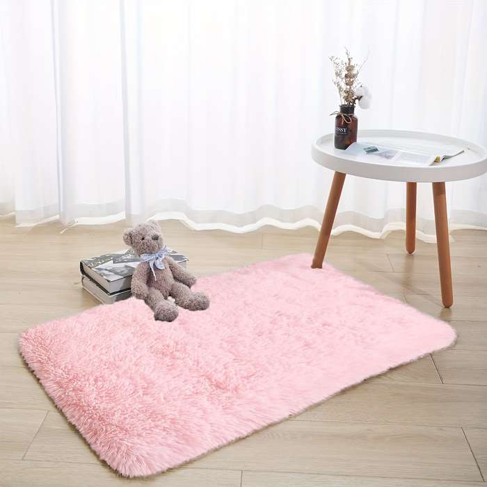 1Pc Pink 200x200cm 78.74x78.74inch Floor Mat