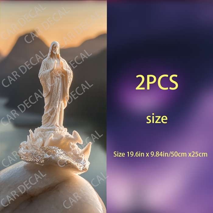 2pcs Jesus Christian Themed Stickers