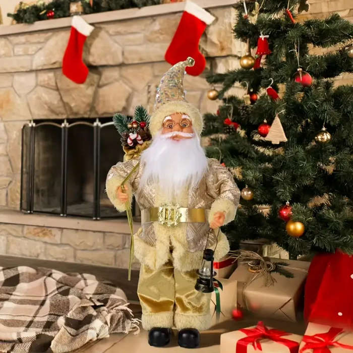 Santa Claus Standing Doll  Golden