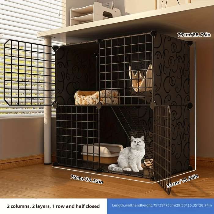 1pc Black size 2 LayersPet Cage