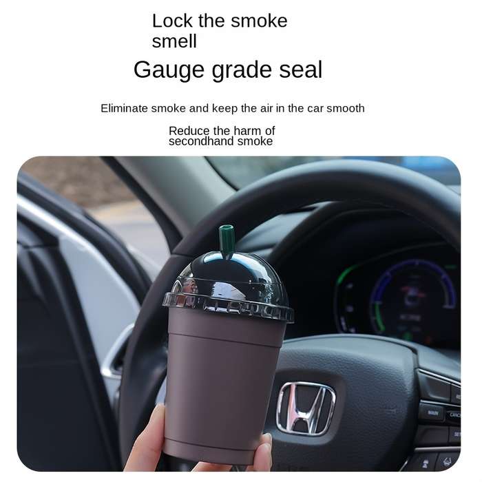 1pc High-Temperature Resistant Car Ashtray with Lid Portable Detachable ABS Ashtray for Coffee C