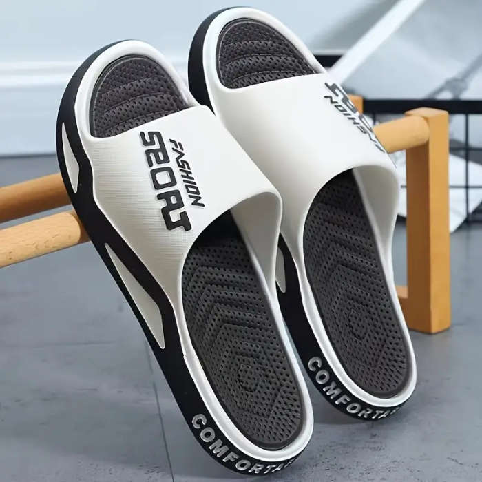 Popular Plus-Size Fashionable Flat Slippers Black 11