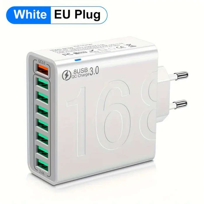 1pc Multiport Fast Charging USB Wall Phone Charger Adapter QC 3.0 USB Phone Charger for iPhone