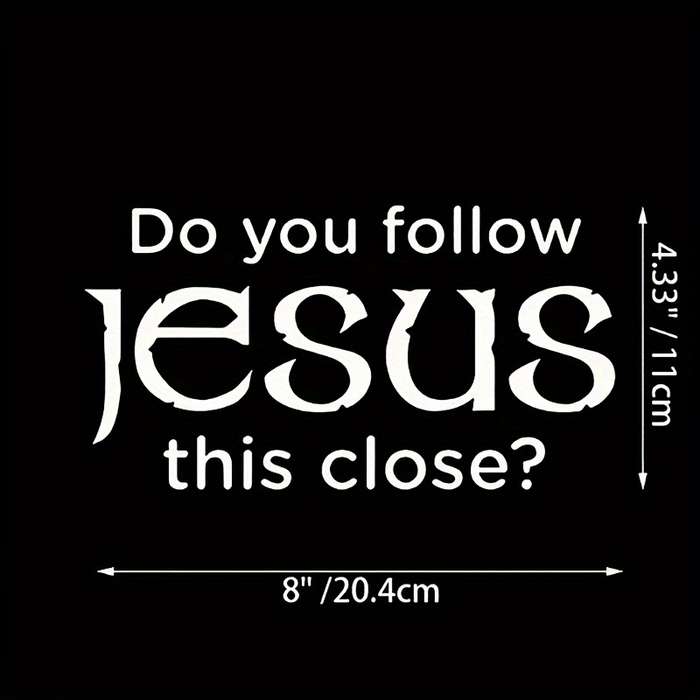 1pc White Jesus Christian Themed Stickers