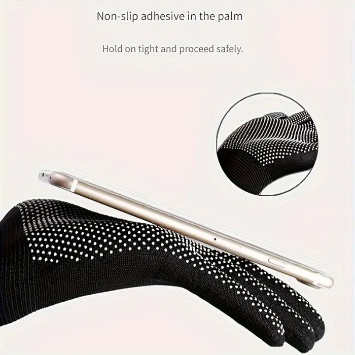 5 Pairs Unisex Non-Slip Breathable Polyester Knit Gloves