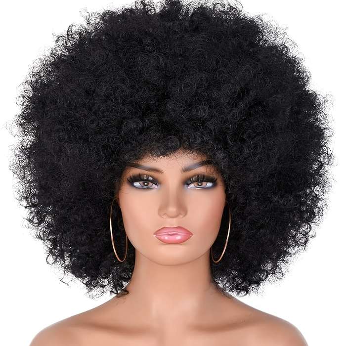 1Pc Black 25.4cm Fashion Design Wig