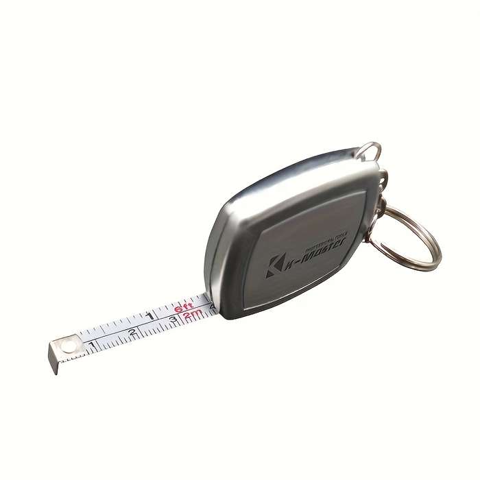 1pc Mini Tape Measure Keychain 200.0 cm PVC Compact Pocket Tool 0.01 Accuracy Precision Port