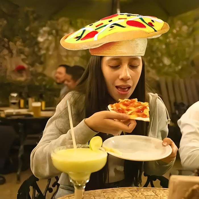 1pc Funky Pizza Hat for Parties Events Perfect for Christmas Halloween Thanksgiving Easter